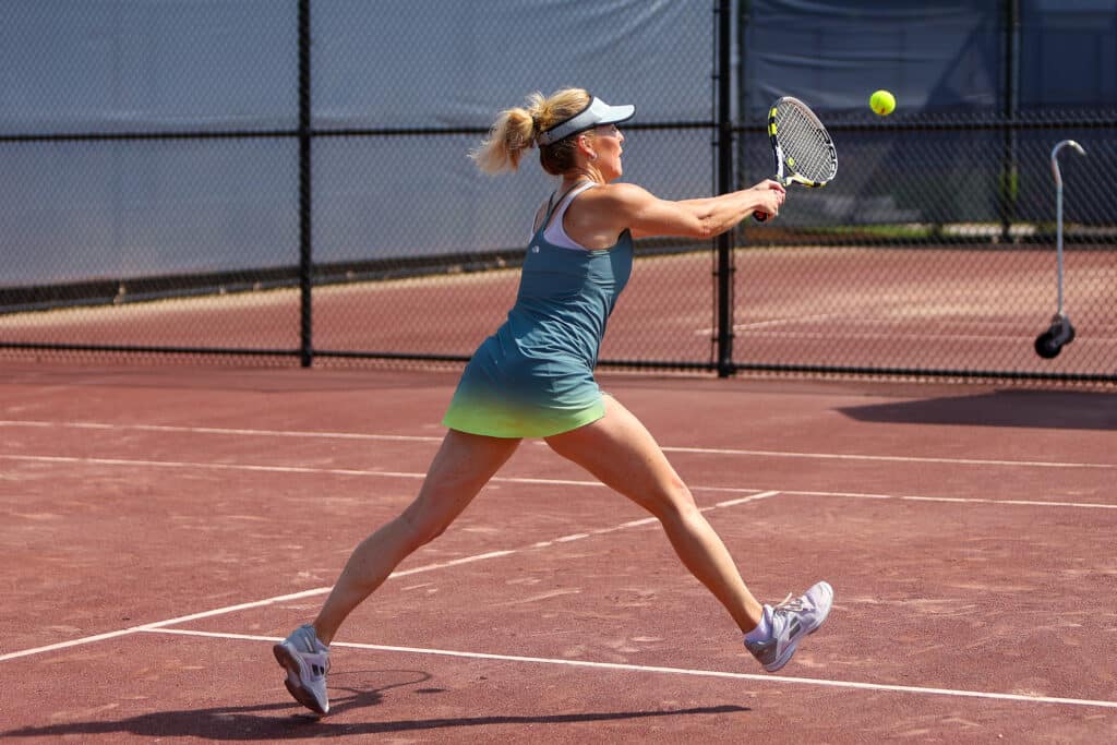 Playing tennis at Owl's Nest in the White Mountains