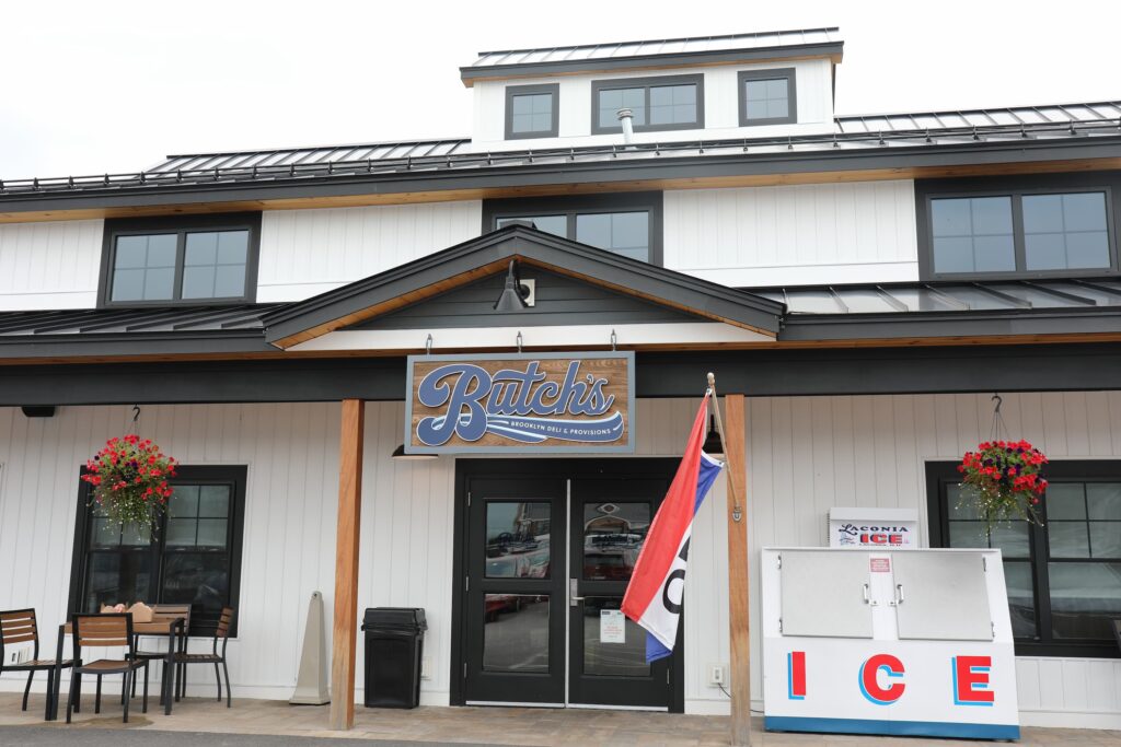 Exterior of Butch’s Brooklyn Deli & Provisions at Owl’s Nest Resort in Thornton, New Hampshire